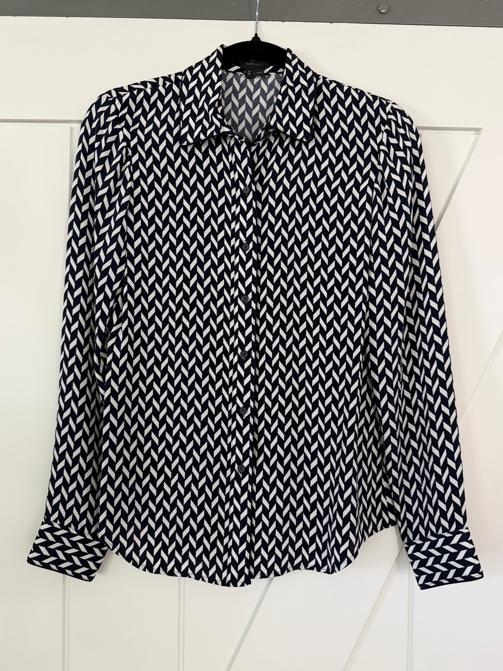 Theory “Cully” Silk Georgette Print Blouse